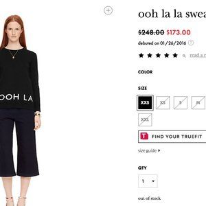 Kate Spade New York Cashmere Blend Monochrome Color Block Sweater Ooh La La